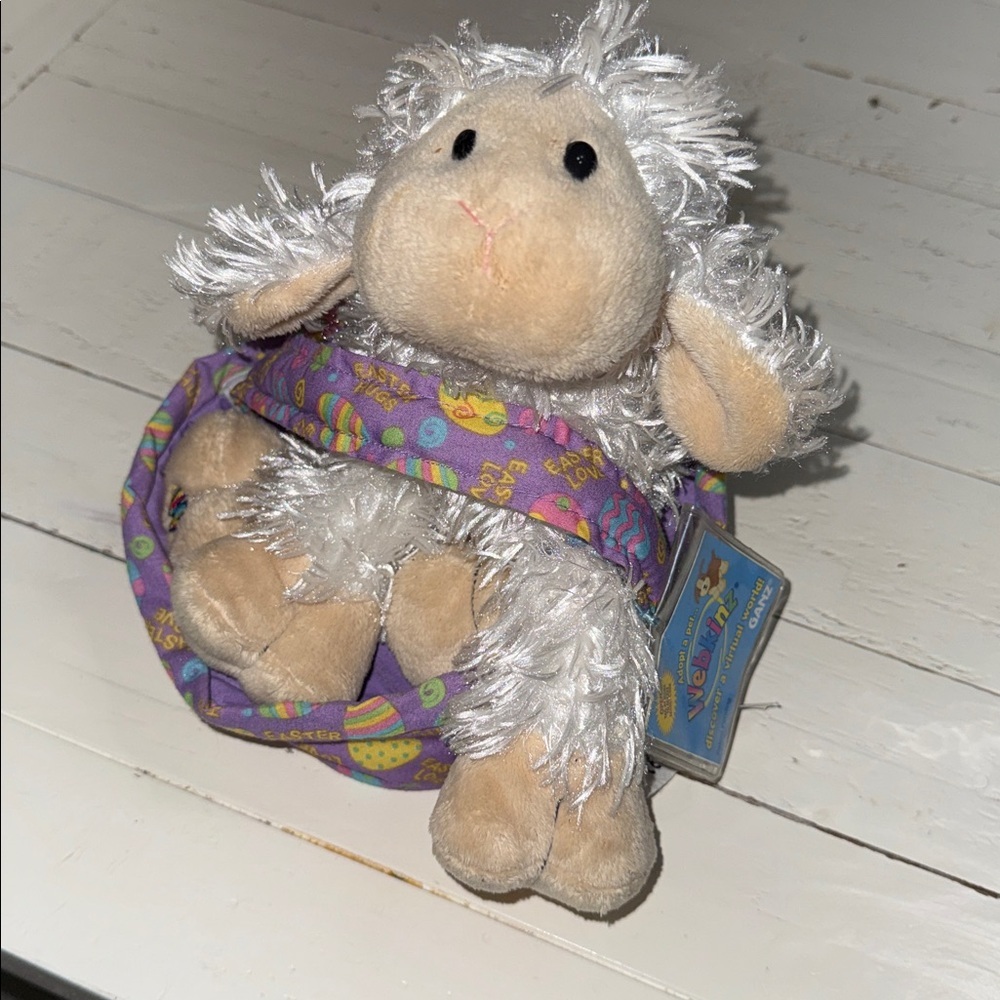 Webkinz Adorable Plush Lamb in Easter Basket